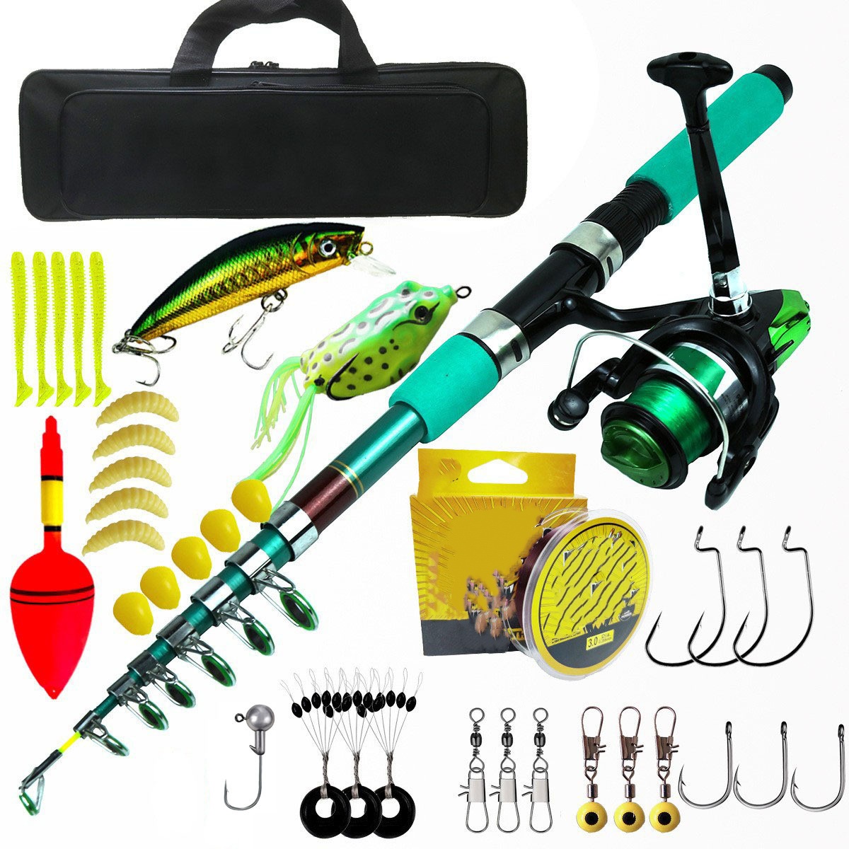 Telescopic Fishing Rod - 휴대용 초경량 잉어 텔레스코픽 스피닝 낚싯대