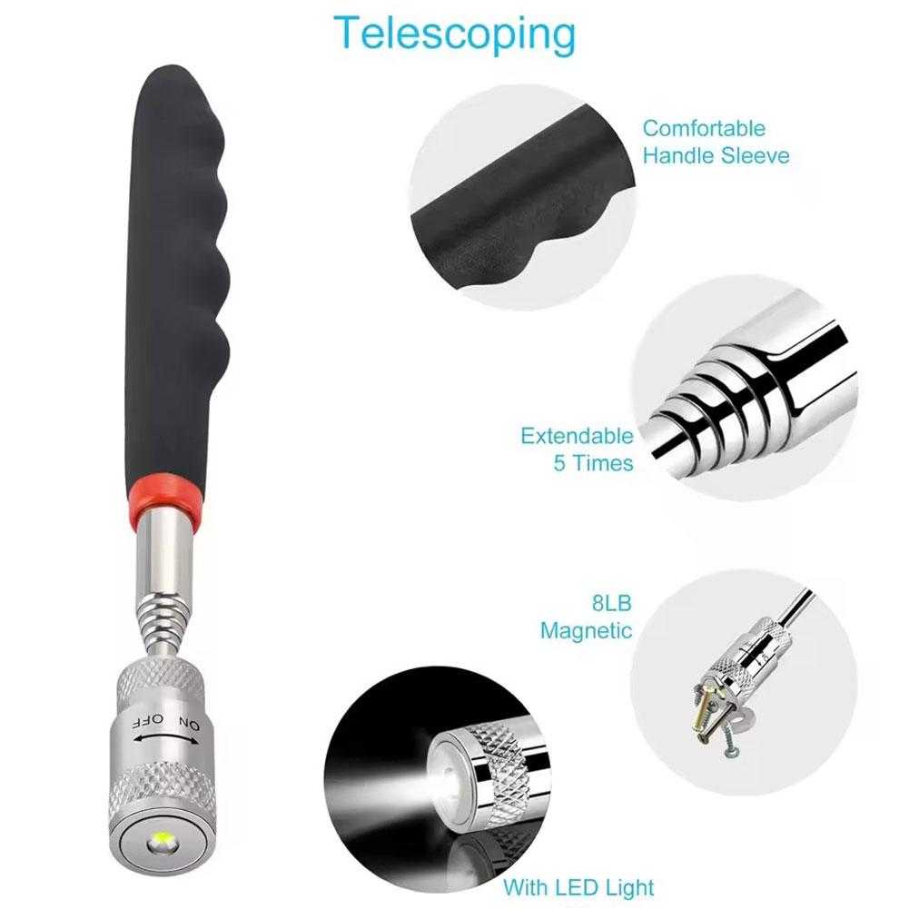 LED 조명이 있는 텔레스코픽 자석 펜, 확장 가능한  - Telescopic Fishing Rod 리뷰 및 가격