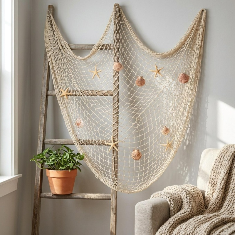 5/1x 장식용 낚시 그물 생일 파티 로프 그물 바다  - Fishing Equipment Net 리뷰 및 가격