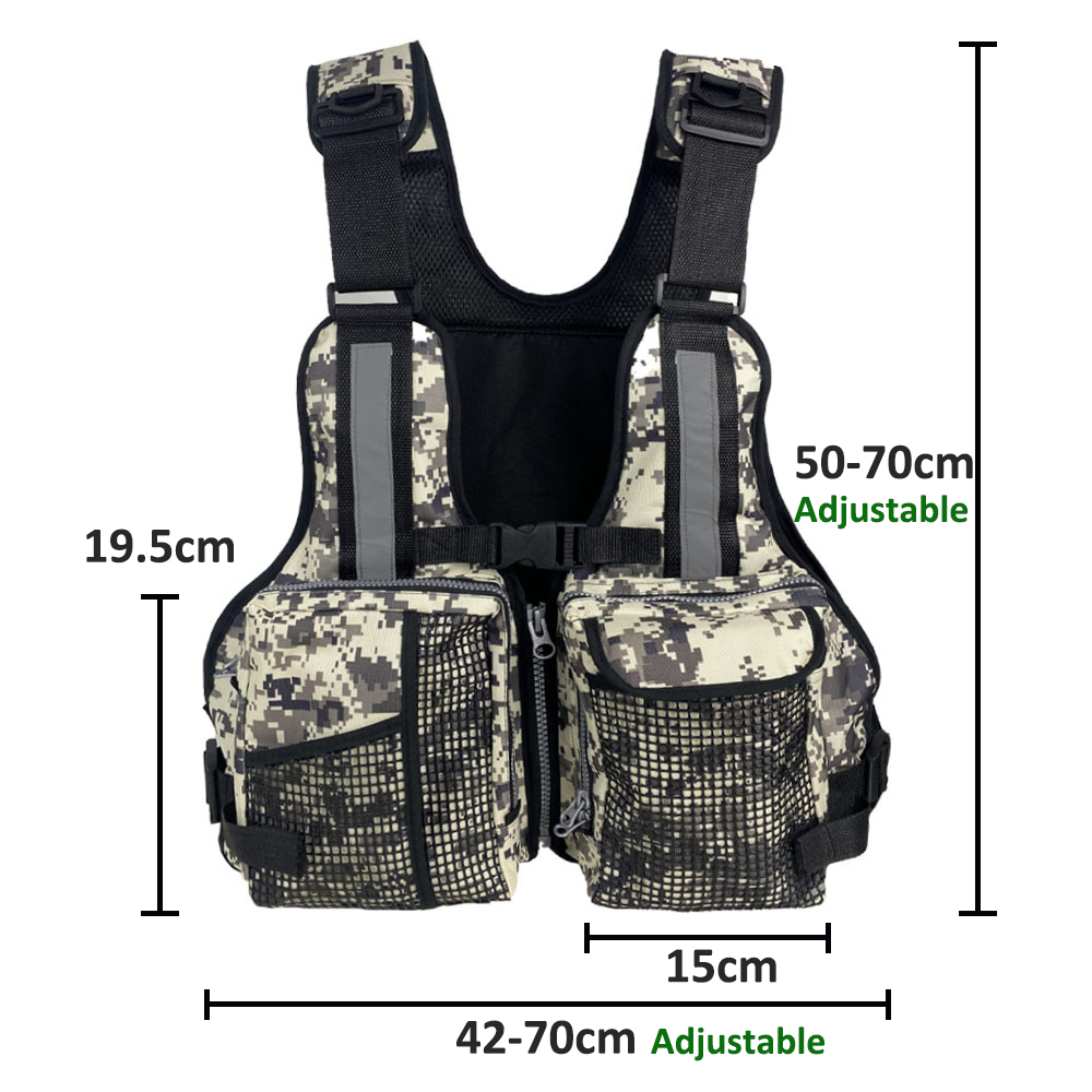 여러 개의 포켓이 있는 야외 낚시 조끼 호루라기가 있는 - Fishing Equipment In 리뷰 및 가격