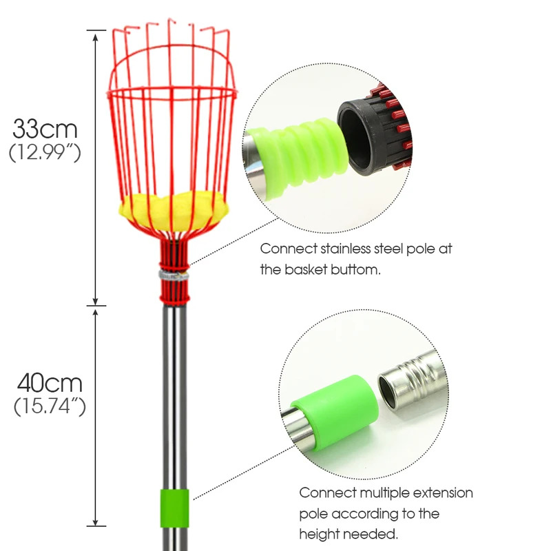 정원 농장 스테인리스 스틸 텔레스코픽 막대 과일 따기  - Telescopic Fishing Rod 리뷰 및 가격