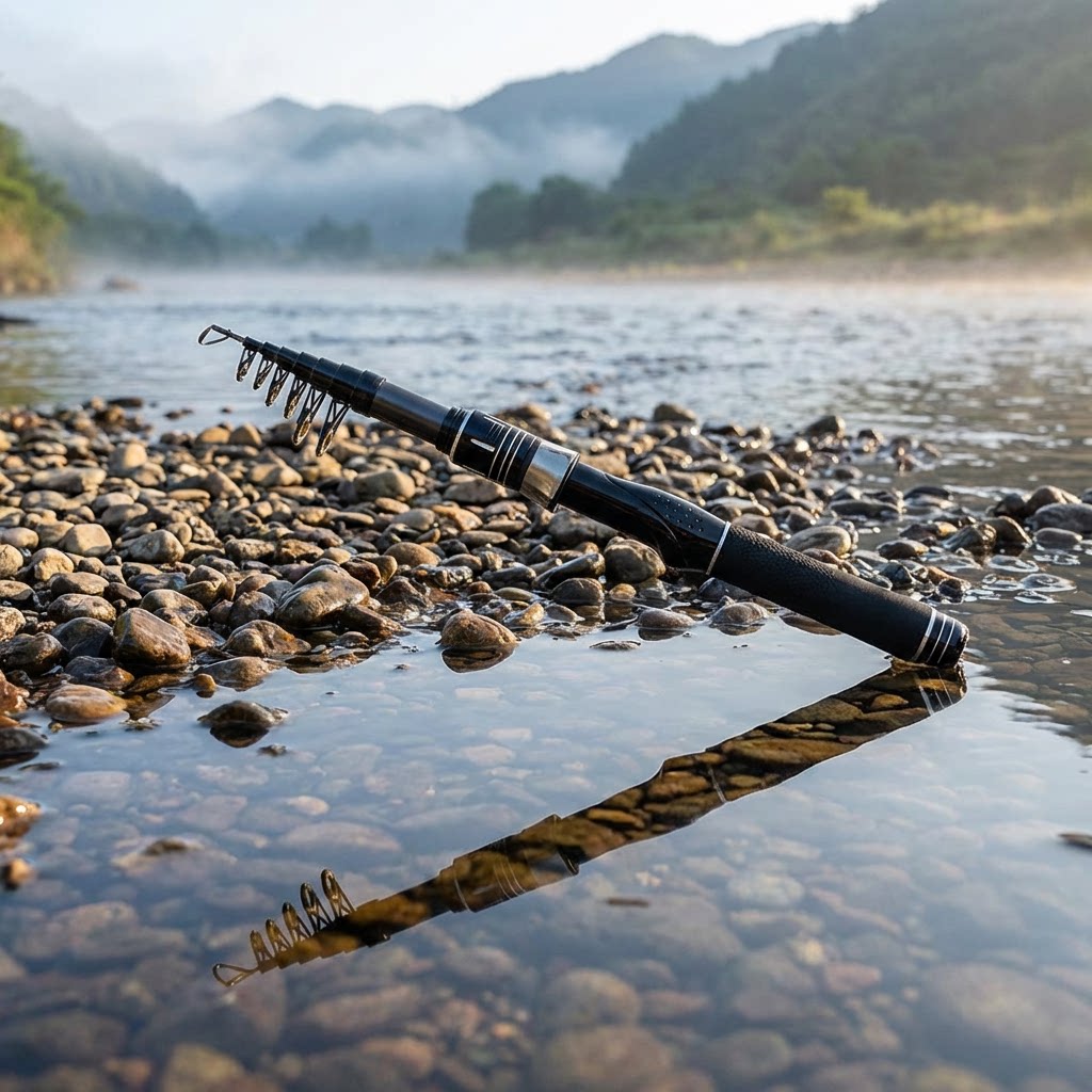 초경량 텔레스코픽 카본 낚싯대, 세라믹 가이드 링 포함 - Telescopic Fishing Rod 리뷰 및 가격
