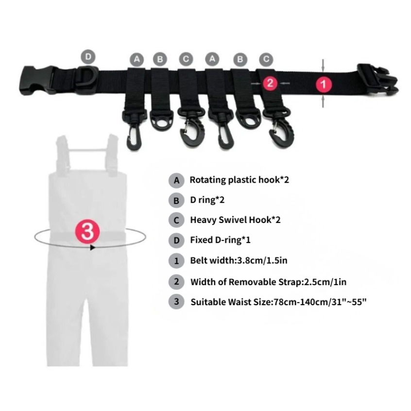 1개 조절 가능한 낚시용 허리벨트 낚싯대 홀더, 가볍고 - Fishing Equipment Cheap 리뷰 및 가격