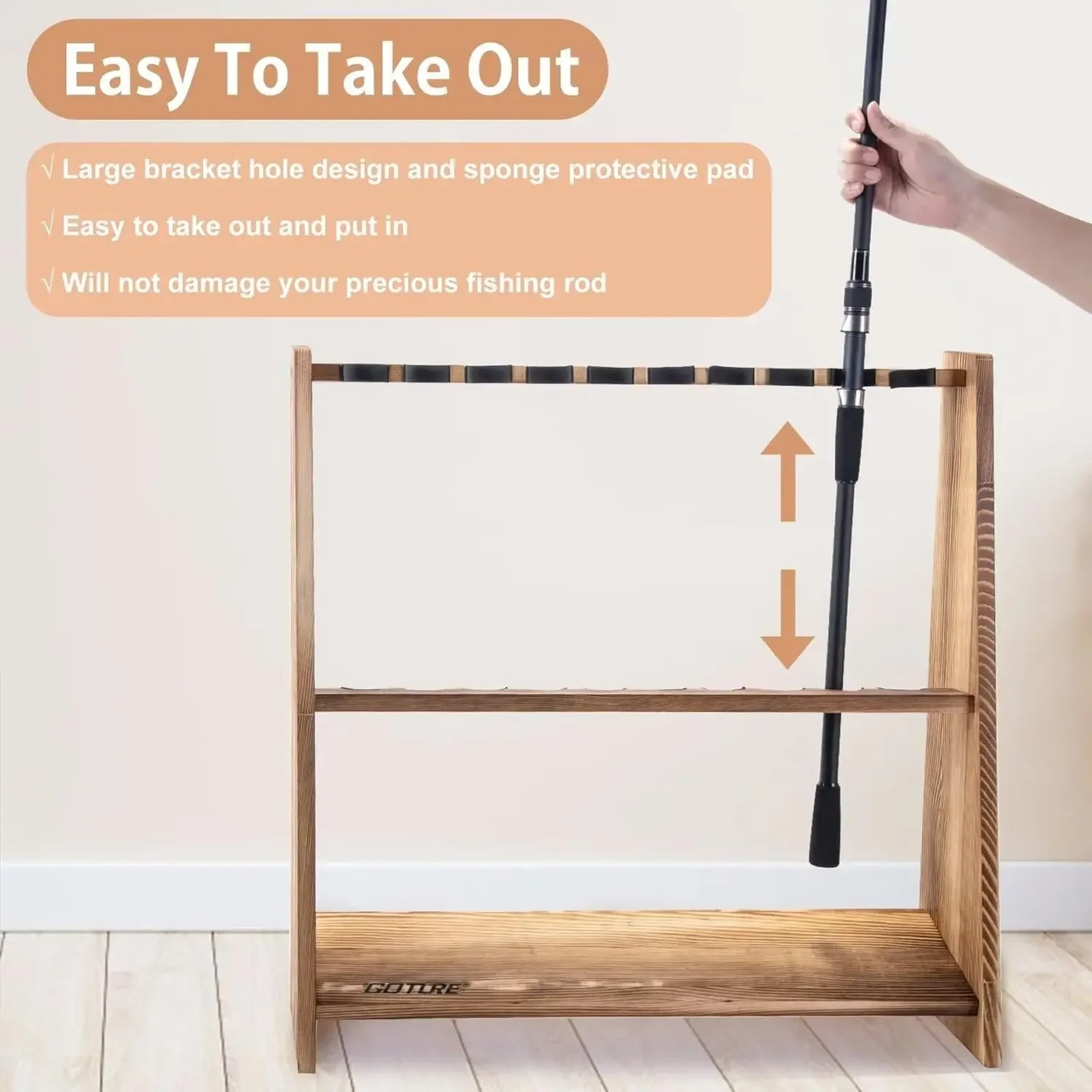 고투어 탄화소나무 낚싯대 거치대 10슬롯 플로어형 낚싯 - Fishing Equipment Organizer 리뷰 및 가격