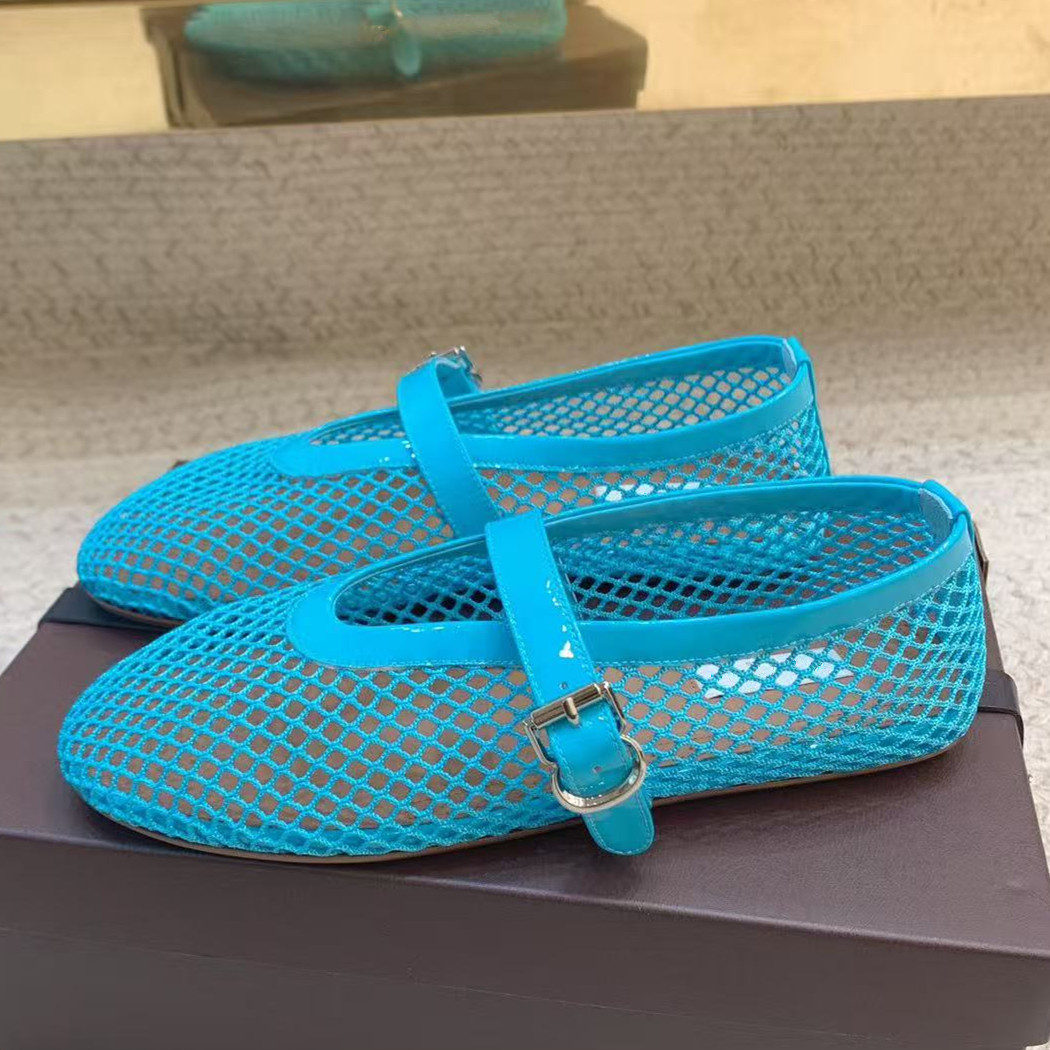 레저 낚시망 디자인의 플랫 발레 슈즈, 천연 가죽 소재 - Fishing Equipment Net 리뷰 및 가격