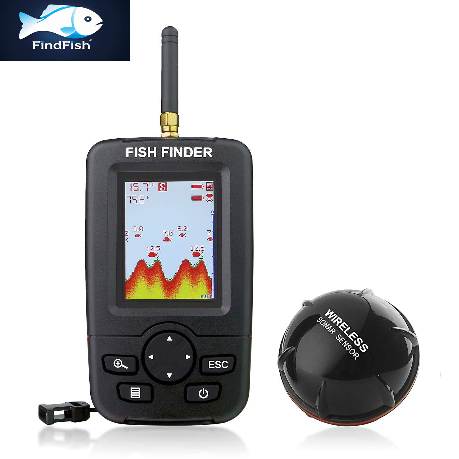 100M 휴대용 수중 음파 탐지기 낚시 미끼 에코 사운 - Fishing Equipment English 리뷰 및 가격