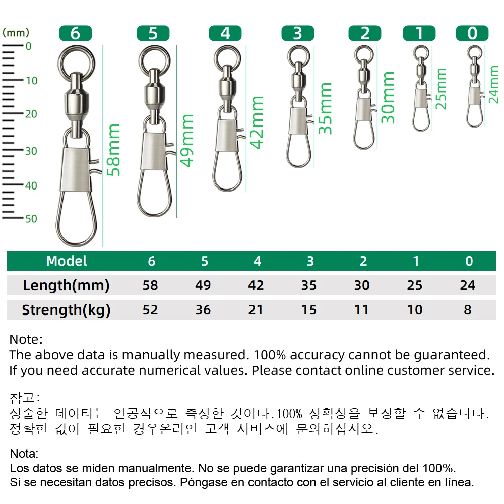 DNDYUJU 50개입 낚시 스위블 볼 베어링 인터록  - Fishing Equipment Cheap 리뷰 및 가격