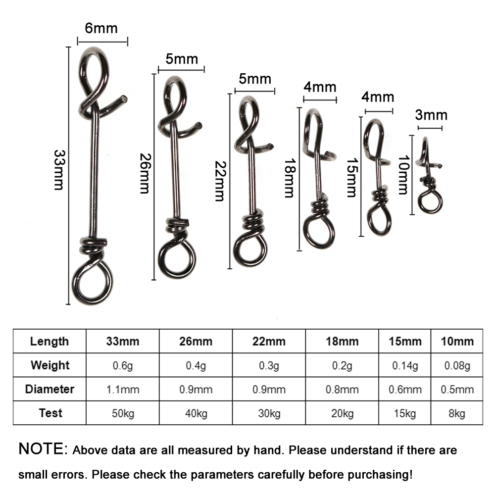 Bimoo 50pcs 스테인레스 스틸 퀵 락 스냅 스프 - Fishing Equipment Cheap 리뷰 및 가격