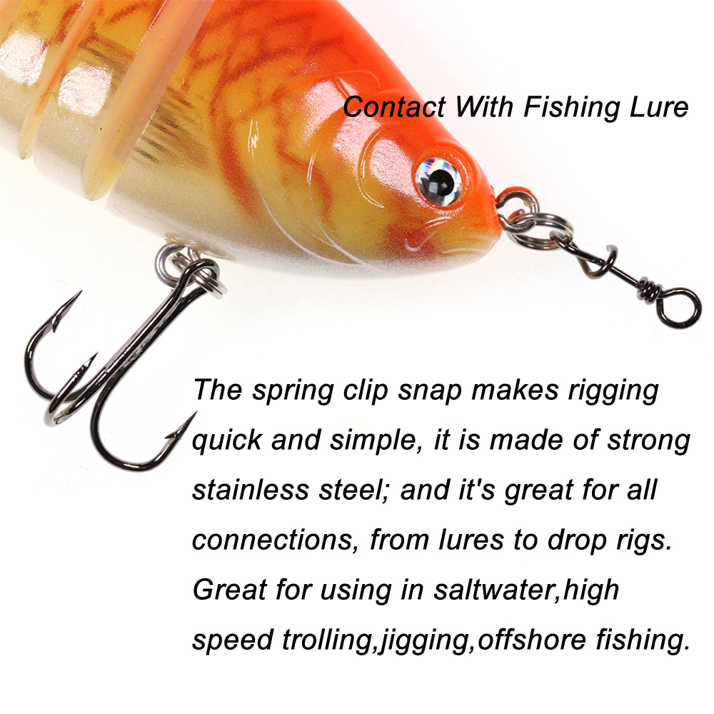 Bimoo 50pcs 스테인레스 스틸 퀵 락 스냅 스프 - Fishing Equipment Cheap 리뷰 및 가격