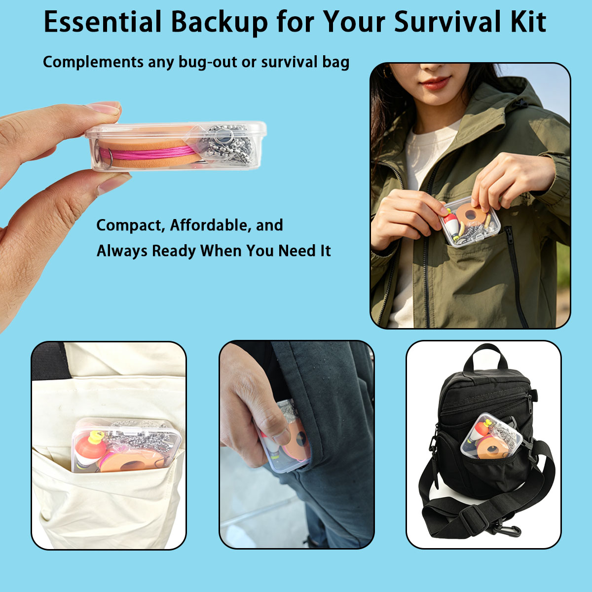 휴대용 비상 낚시 장비 세트, 휴대용 야외 비상 낚시  - Fishing Equipment Organizer 리뷰 및 가격