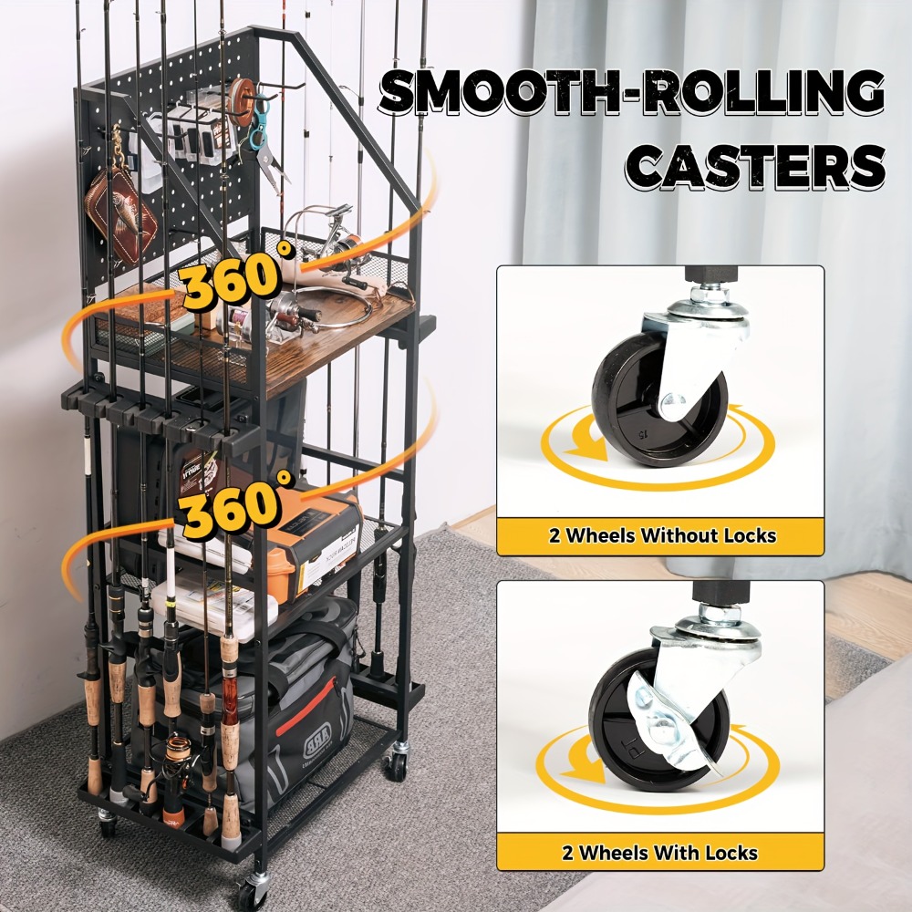 차고용 낚싯대 홀더, 페그보드 후크가 있는 12개 낚싯 - Fishing Equipment Organizer 리뷰 및 가격